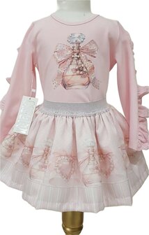 Setje top en rok parfum roze 