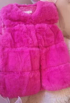 Body warmer bond fuchsia roze  