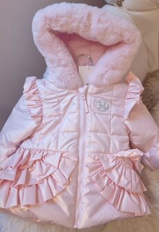 baby Winterjas roze  boetiekcollectie Mintini 