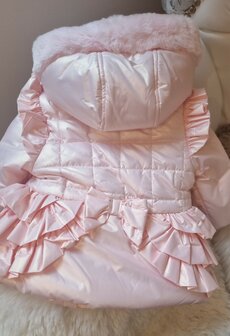 baby Winterjas roze  boetiekcollectie Mintini 