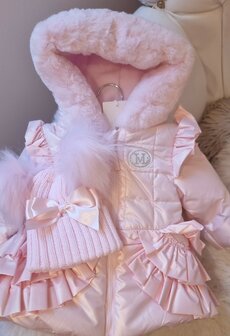 baby Winterjas roze  boetiekcollectie Mintini 