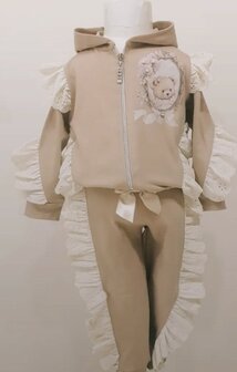 Jogging set beertje taupe