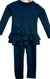 Donker blauw set Tuniek en legging 1 tm 10 jaar