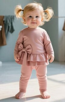 Rood set Tuniek en legging 1 tm 10 jaar
