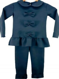 Donker blauw set Tuniek en legging 1 tm 10 jaar