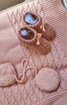 babybooties oud roze 100% KATOEN