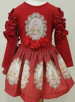 Setje top en rok Koets rood 