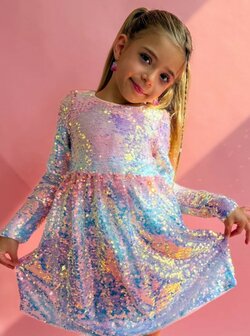 Rainbow jurk voor meisjes premium luxe 