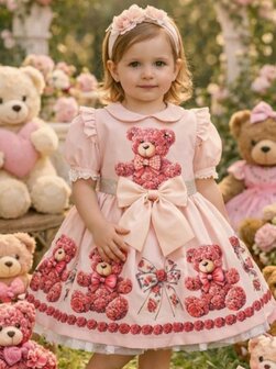 setje beer vintage roze 