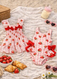 Baby jurkje matching aardbei