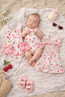 baby zomerjurk kers