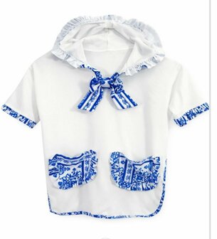 poncho blauw