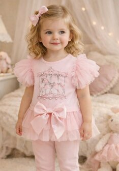 setje carrousel legging roze