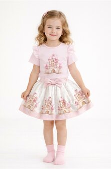 setje met kasteel roze 