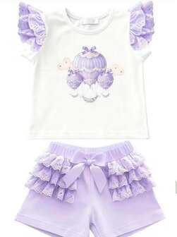 zomersetje luchtballon lila