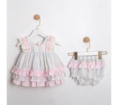 Baby setje blauw roze 
