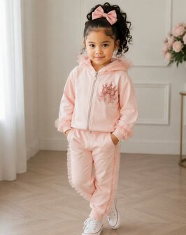 Jogging set roze Kroon 