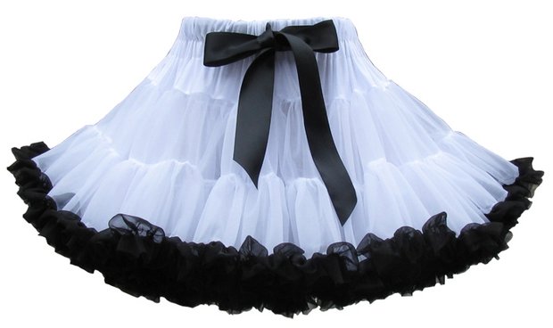   Petticoat Luxe white Black By Meetje-Pettiskirts Big Kids & Women