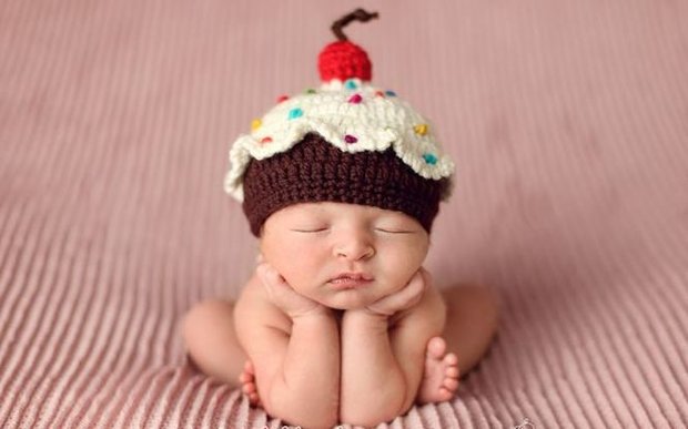 Cupcake muts gehaakt