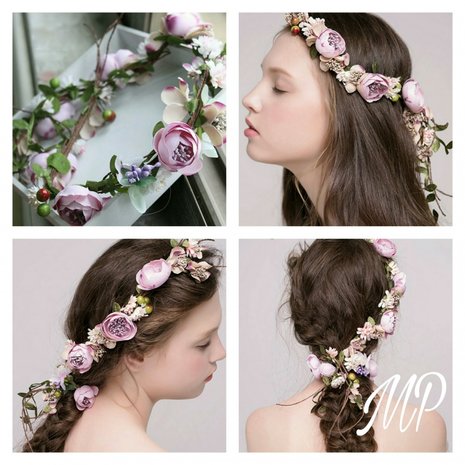 Bloemen Rattan haarband luxe