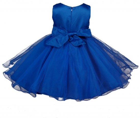  feestjurk meisje Royal blue Strik 86-140