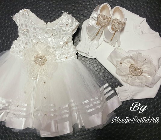 Baby Jurk Newborn Hart Sparkle 5 delig