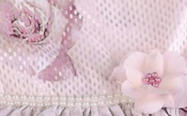 Baby jurk feest en bruiloft Spirit Flower Dusty Pink Oud Roze 