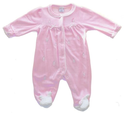 Boxpakje konijntje velours roze 