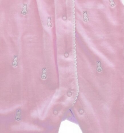 Boxpakje konijntje velours roze 