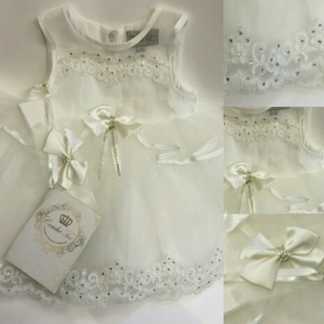 Luxe baby jurk Ivory Couche Tot 3-24 maanden
