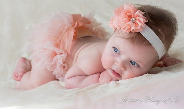 Baby Girl Luxury rose Flowers Peach Pink Diamond Haarband   