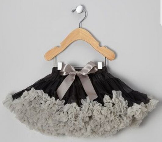 petticoat zwart antrasiet Luxe By Meetje-Pettiskirts Kids & Women