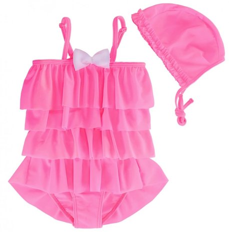 Badpak neon Rose ruffle  86-128