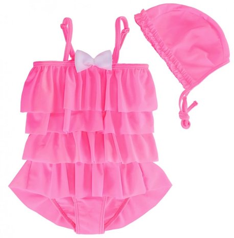 Badpak neon Rose ruffle  86-128