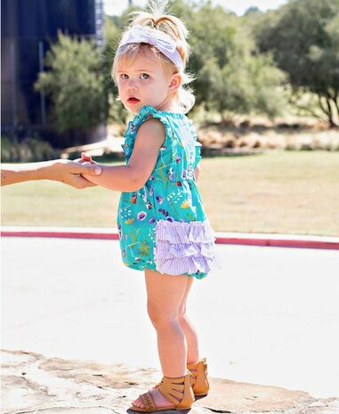 Sweet Meadow Bow-Front Bubble Romper