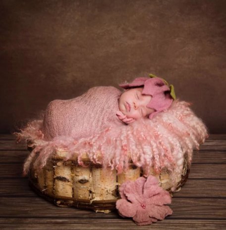 Baby Newborn Fotoshoot overslagdoek Groot dusty pink 