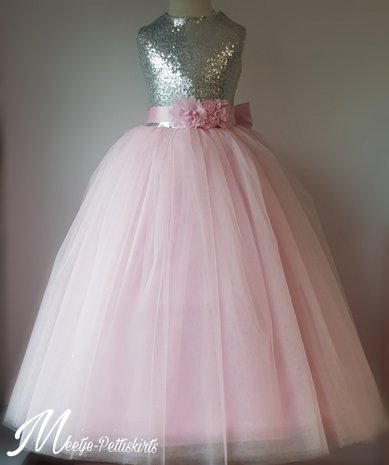 Communie jurk - Bruidsmeisjes jurk Handmade Lang  2jr tm 16jaar