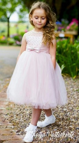 Feestjurk Bruiloft Communie & Doop jurk Dusty Pink Luxe Baby & Kids 