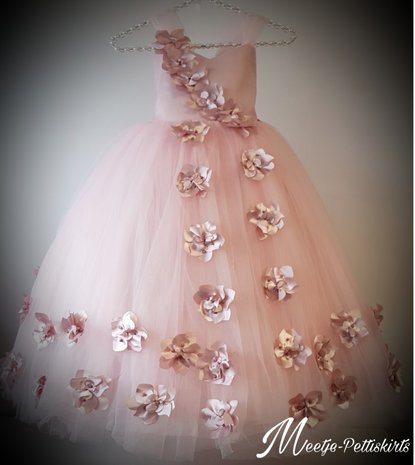 Bruidsmeisjes jurk Vintage Roze 98-146