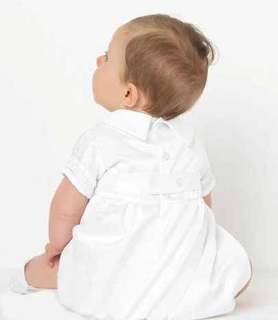 Doop romper baby jongen ivoor Luxe 2 delig