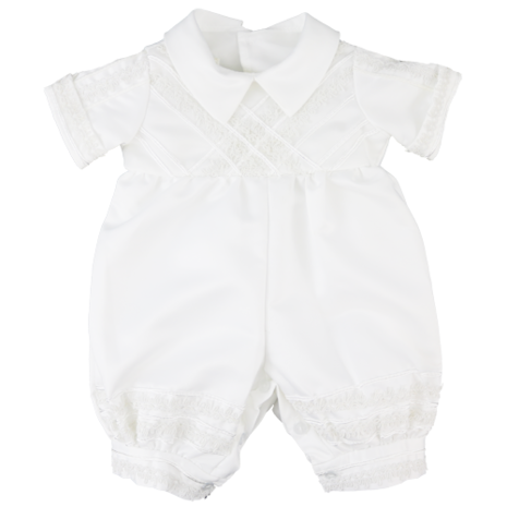 Doop romper baby jongen ivoor Luxe 2 delig