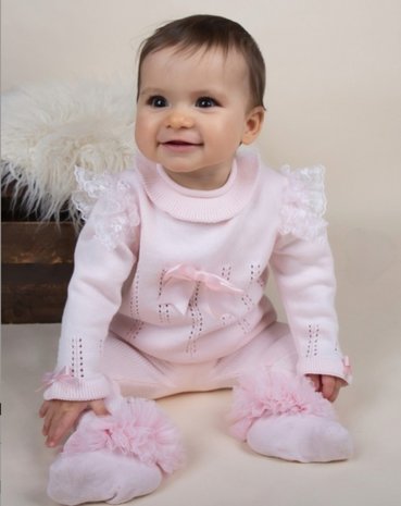 Baby set Knit Trui met Legging Spanisch Roze NEW