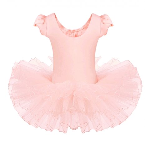  Balletpakje romantic peach Tutu Met NAAM maat 98-140