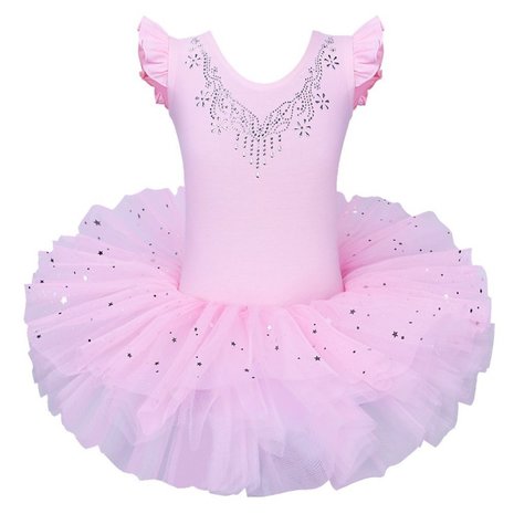 Balletpakje Tutu Roze Sparkle Style met Naam maat 92-140 NEW