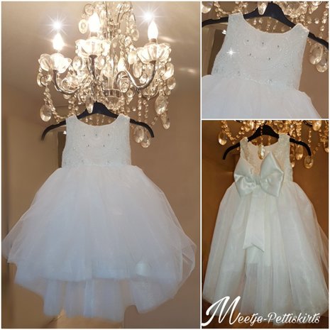 Doopjurk en bruiloft jurk Handmade Sparkle One  Dream Chiffon Luxe NEW 