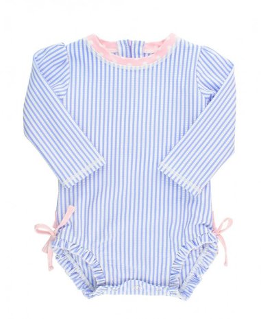 baby zwempakje lange mouw blauw wit roze 56-92