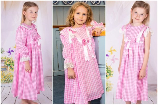 Complet set Meisjes Pyjama met Bijpassende duster Roze Katoen Spanisch Girl 