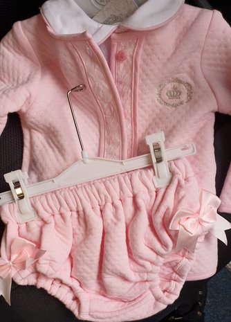 baby set Luxe  Vestje - top - broekje Roze + NEW