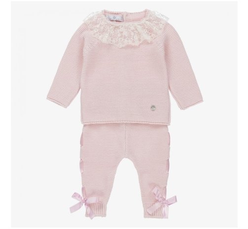 Baby set Top en broekje Knit Roze  