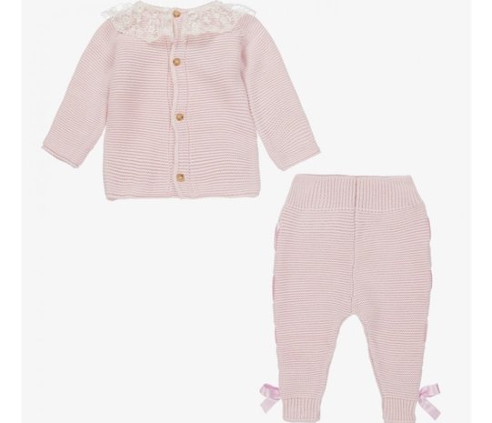 Baby set Top en broekje Knit Roze  